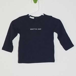 Benetton Baby Black Shirt 6-9m